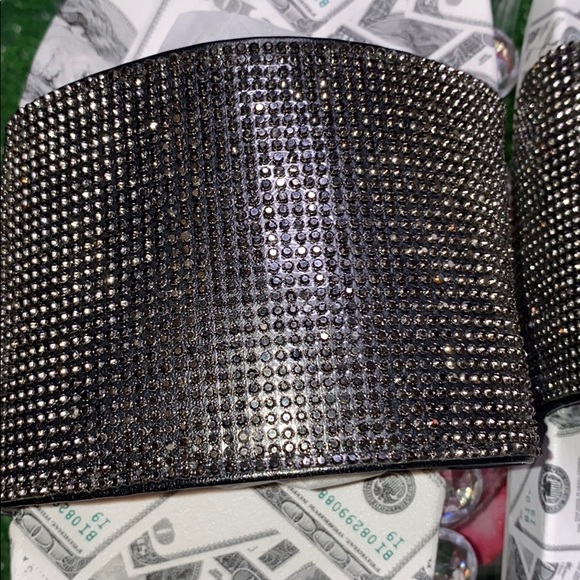 Pewter black diamond money slides size 8 - Picture 4 of 5